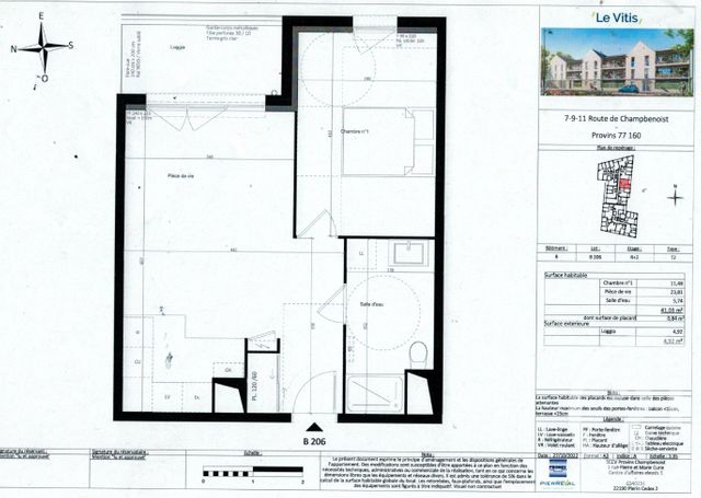 Appartement T2 à louer - 2 pièces - 41.03 m2 - PROVINS - 77 - ILE-DE-FRANCE - Century 21 Martinot Immobilier